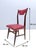 Vintage Ebonized Beech and Crimson Skai Dining Chairs, Italy, 1950s, Set of 4 For Sale - Image 10 of 11