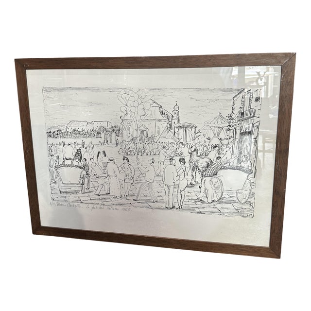 Mario Cortiello, La festa del patrono, 1960s, Lithograph For Sale