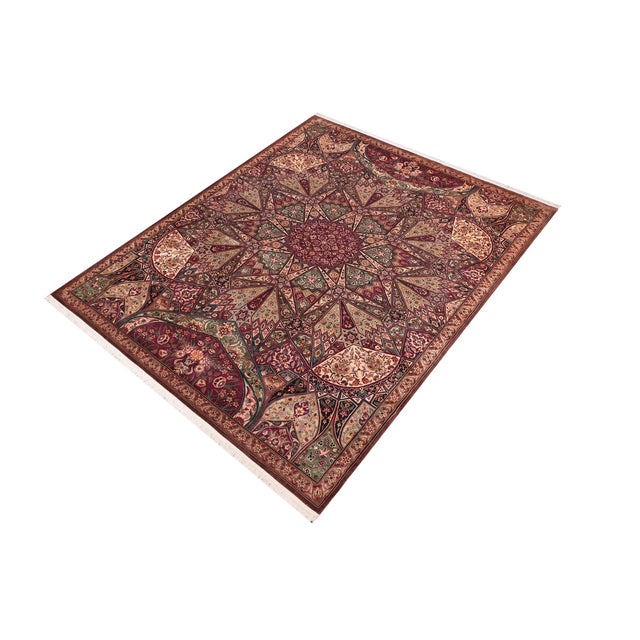 Designed with mesmerizing intricacy and gorgeous color palette, this hand-knotted masterpiece demonstrates the beauty and...