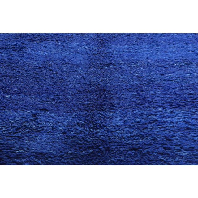 Late 20th Century Vintage Blue Beni Mrirt Moroccan Rug - 06'01 X 09'03 For Sale - Image 5 of 10