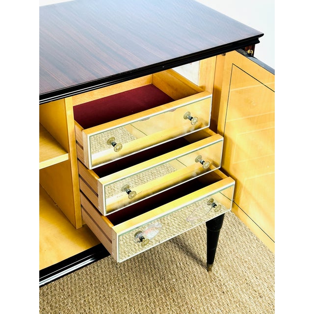 Art Déco French Sideboard in Walnut Marquetry from André Arbus, 1950s For Sale - Image 10 of 16