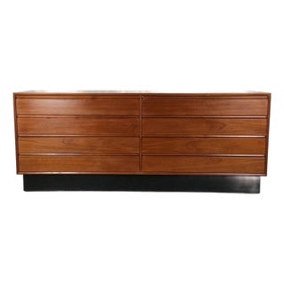Danish Modern Teak 8 Drawer Lowboy Dresser For Sale