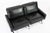 Poul Kjaerholm Vintage Postmodern Black Leather & Brushed Steel Loveseat Sofa, 1980s For Sale - Image 4 of 11