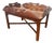 1990s Thomasville Folding Butler’s Tray Coffee Table With Gallery Sides & Crossbanded Veneer Top For Sale