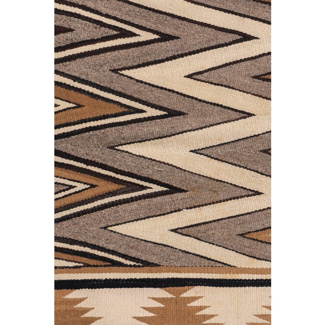 Tan Antique Navajo Style Rug 3'9 X 5'4 For Sale - Image 8 of 8