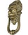 English Antique English Brass Lion Head Door Knocker For Sale - Image 3 of 10