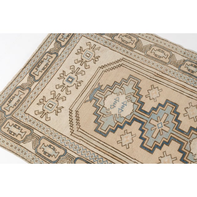 Natural Mid 20th Century Wool Flora Rug For Sale - Image 6 of 10