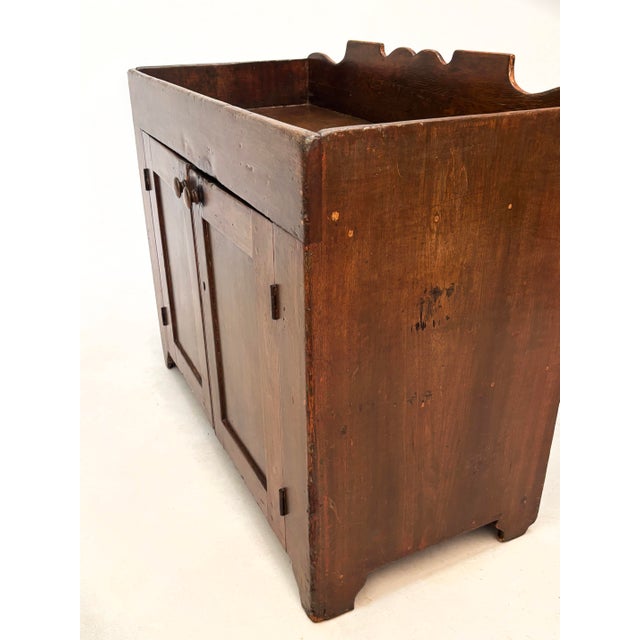 Wood Early American Primitive Dry Sink in Original Surface, C. 1830 For Sale - Image 7 of 18