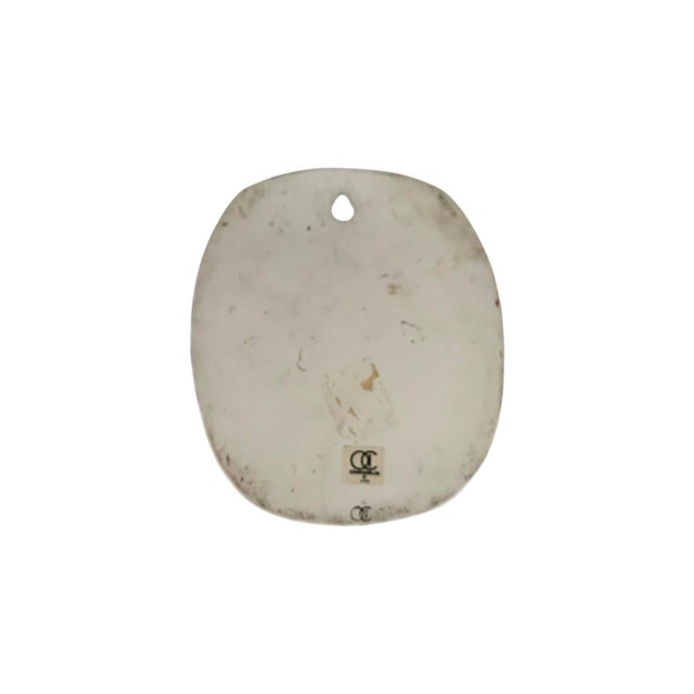 Late 20th Century Farmhouse White Ceramic Ram Head Wall Pocket Planter Vase, 6.6"h For Sale - Image 9 of 9