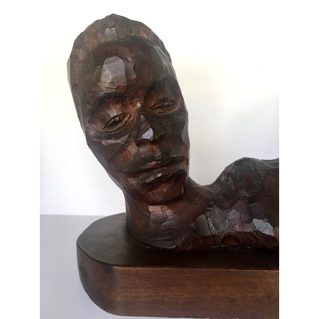Carved 2-Headed African Bust For Sale - Image 4 of 11