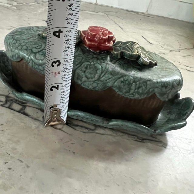 Butter Dish Handmade Signed Pottery For Sale In San Francisco - Image 6 of 7