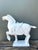 White Vintage Cast Concrete Emperor Horse For Sale - Image 8 of 12