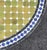 40" Handcrafted Olive Green, Blue, Black and White Moroccan Mosaic Table For Sale - Image 4 of 7