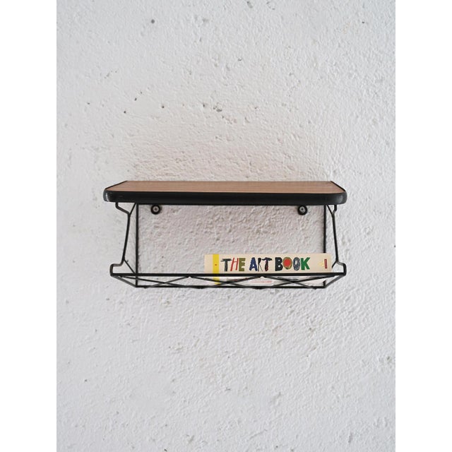 Suspended Bedside Table in Teak and Metal, 1960s For Sale - Image 6 of 7