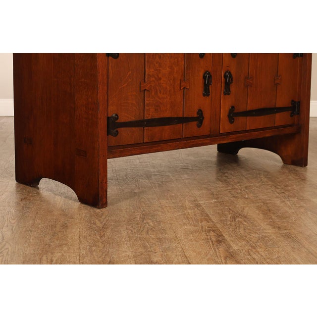 Early Gustav Stickley Arts And Crafts Oak Sideboard Buffet For Sale - Image 15 of 18