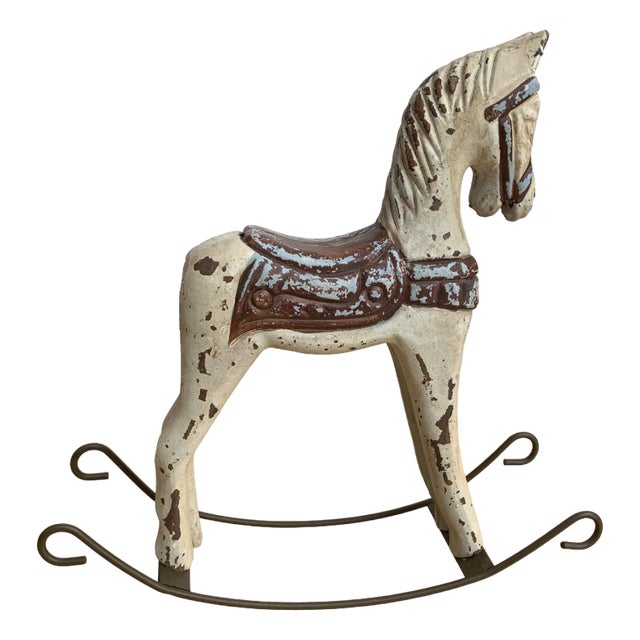 Ivory Wicker Toy Horse For Sale