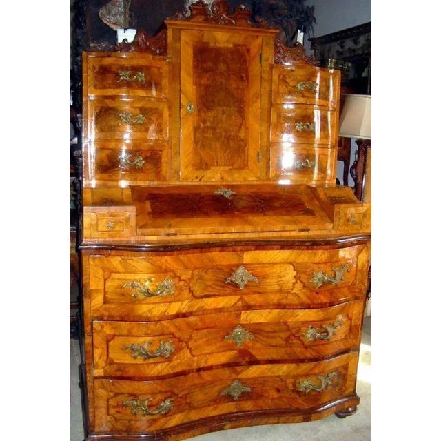 German Walnut Inlaid Desk C.172 For Sale - Image 4 of 5