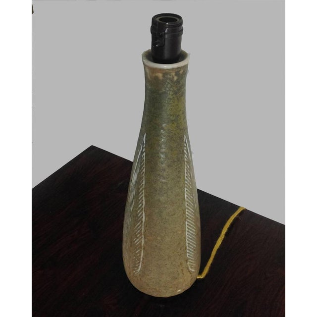 Celadon Glazed Stoneware Lamp by Gerd Bogelund for Royal Copenhagen, 1960s For Sale - Image 3 of 5