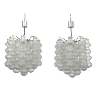 Mid-Century Murano Bubble Glass Ceiling Lights, Italy, 1960s, Set of 2 For Sale