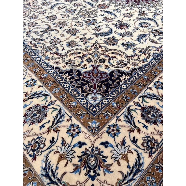 2020s Fine Hand Knotted Silk & Wool Nain For Sale In Washington DC - Image 6 of 8