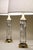 Hollywood Regency 1960s Matched Pair Large Dresden Hollywood Regency Cut Crystal Glass Brass Column Table Lamps - a Pair For Sale - Image 3 of 15