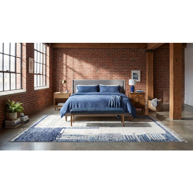 9x13 Gray Hand-Knotted Wool Deconstructed Geometry Tribal Modern Carpet Rug For Sale - Image 13 of 14