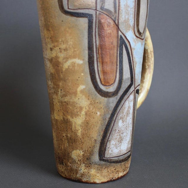 Vintage French Ceramic Pitcher with Abstract Motif by Alexandre Kostanda, 1960s For Sale - Image 11 of 18