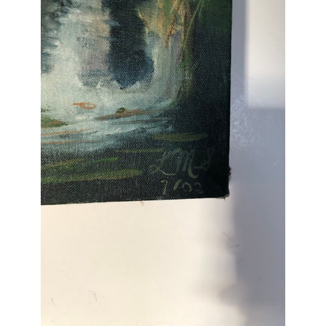 Vintage Hand Painted Oil on Canvas of a Horse in the Style of Katie Jo For Sale - Image 4 of 6