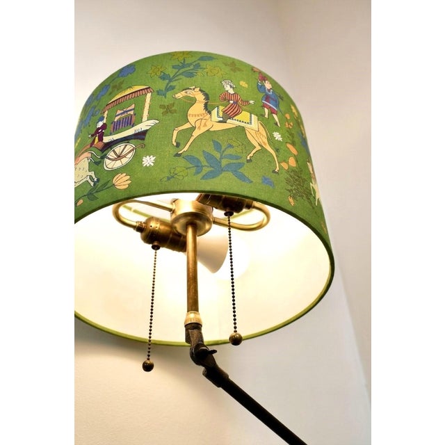 2020s Scandinavian O.C.White Wall Lamp With Green Shade For Sale - Image 5 of 11