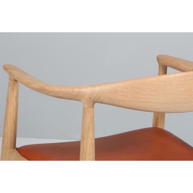 Tan JH503 The Chair in Oak and Leather Hans J. Wegner for PP Møbler, 1960s For Sale - Image 8 of 10