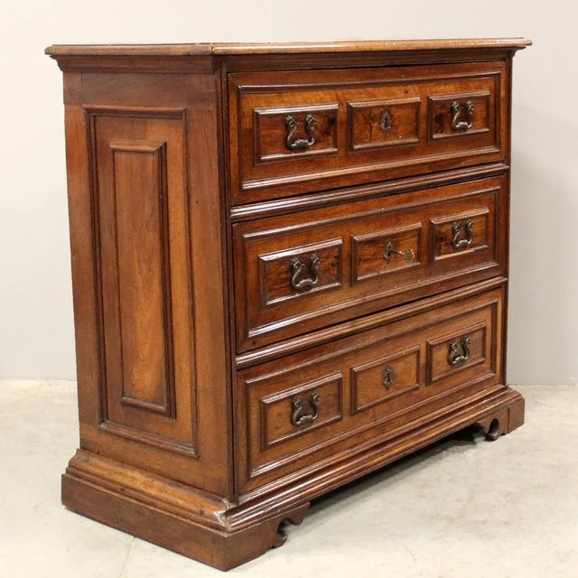 17th Century Italian Cantarano Chest of Drawers in Walnut For Sale - Image 4 of 13