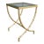 Hollywood Regency Faux Bamboo Glass Side Table For Sale