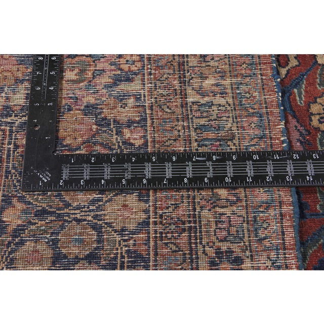 Textile Antique Persian Mashhad Rug, 08'10 X 12'00 For Sale - Image 7 of 10