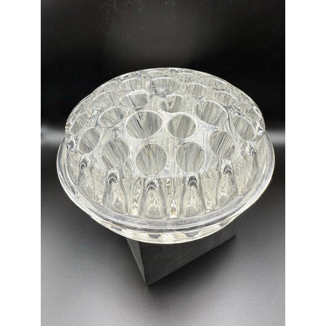 37 Hole Antique Glass Flower Frog For Sale - Image 4 of 12