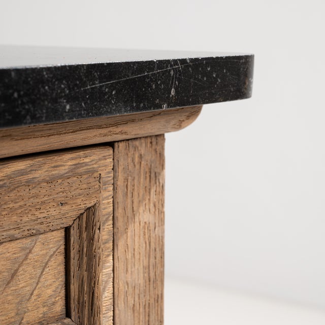 Early 20th Century Oak Louis Philippe Side Table With Marble Top For Sale - Image 9 of 17