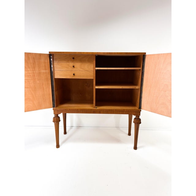 Mid-Century Modern 1940’s Swedish Cabinet With Nordens Flora Illustrations For Sale - Image 3 of 9
