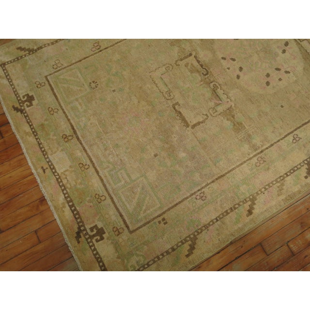 Mid-Century Modern Pastel Antique Khotan Rug with Camel Background For Sale - Image 3 of 18