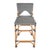 Spritely Home Accent Furniture Creanly 25.25 in. Seat Height Rectangular Rattan Counter Stool with Back, Black For Sale - Image 4 of 9