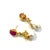 Bochic "Orient" Ruby, Topaz & Multi Fancy Sapphire Earrings 18K Gold & Silver For Sale - Image 4 of 6