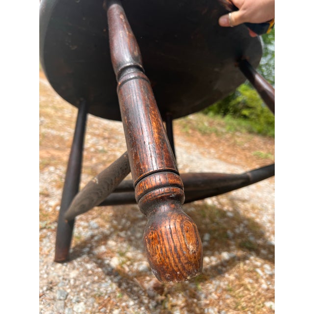 Late 19th-Century American Firehouse Sack Back Windsor Armchair For Sale - Image 10 of 12