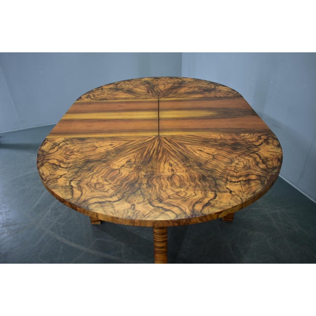 Extendable Dining Table in Walnut, Former Czechoslovakia, 1940s For Sale - Image 18 of 18