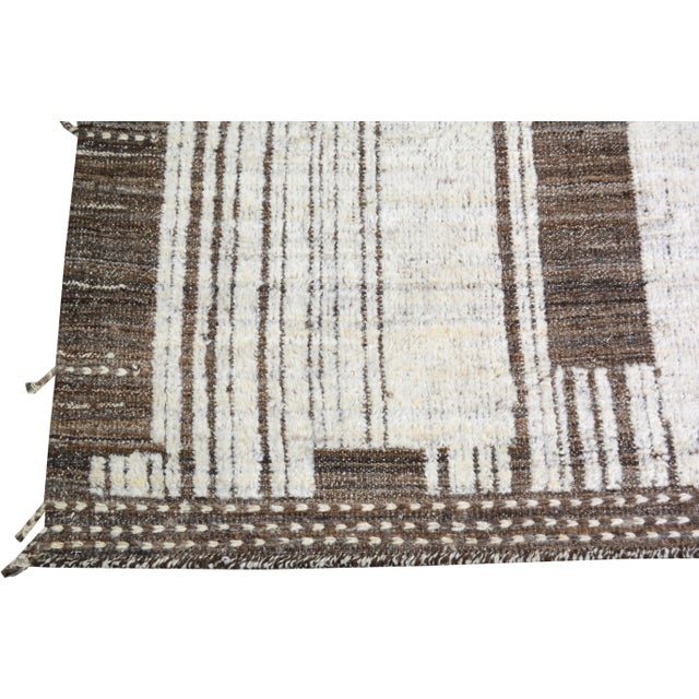 2010s Moroccan Hand Knotted Wool Rug,10'5"X14'8" For Sale - Image 5 of 6