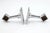 Art Deco Pair of Art Deco Nickel Plated Brass Towel Bar Brackets For Sale - Image 3 of 5