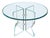 Postmodern Round Glass Dining Table With Sculptural Interlocking Lucite Pedestal Base, Late 20th Century For Sale