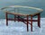Vintage Carved Bamboo Coffee Table With Brass Framed Glass Top For Sale - Image 11 of 12