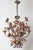 1960s Hollywood Regency Golden 5-Light Rose Chandelier, 1960 For Sale - Image 5 of 16