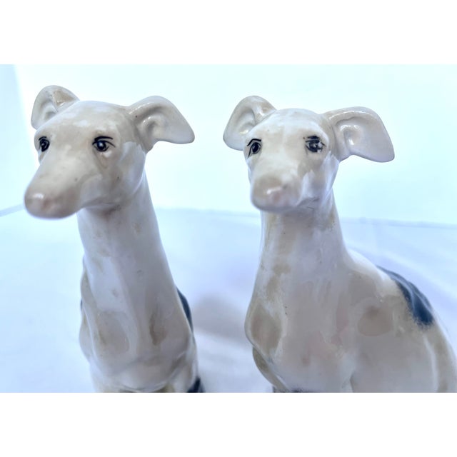 Vintage Maitland-Smith Hand-Painted Porcelain Whippet Figurines - A Pair For Sale - Image 16 of 18