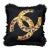 Chanel CC Logo Vintage Silk Scarf Pillow II For Sale
