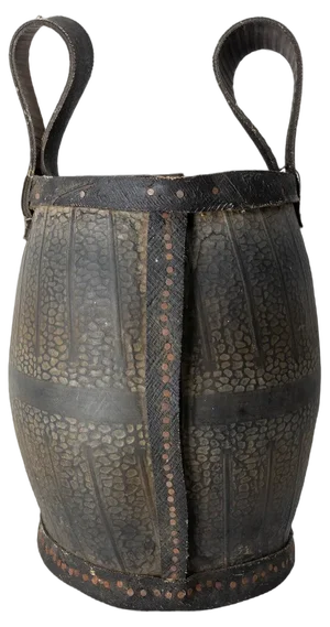 Mid-Century Portuguese Handmade Rubber Basket, 1950s