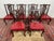 1960s 18th Century Chippendale Style Red Leather Chairs - Set of 6 For Sale - Image 5 of 10